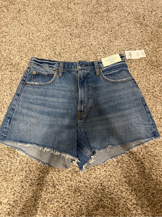 Abercrombie & Fitch Pants - High-Rise Blue Denim Shorts